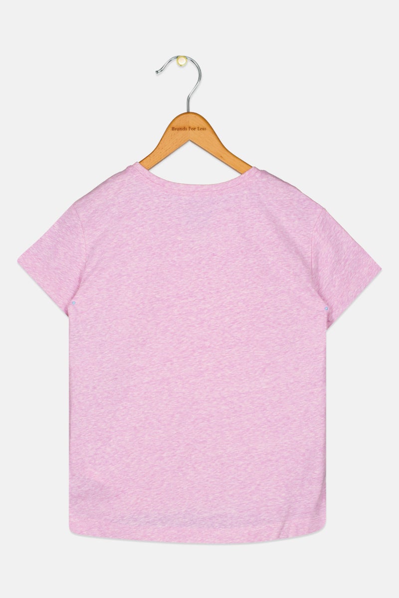 CONVERSE Kids Girl Sportswear it Short Sleeves Outdoor T-Shirt, Purple - Image 2