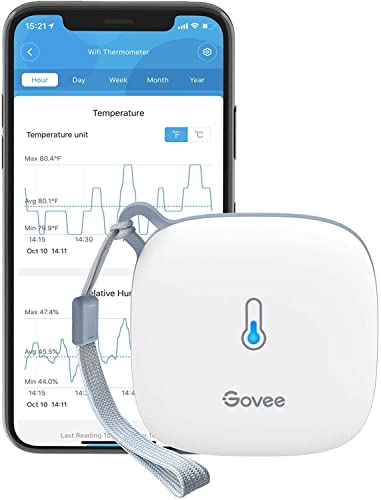 Govee Smart Thermometer Hygrometer, WiFi Humidity Temperature Sensor with App Notification Alert, 2 Years Free Data Storage Export, Wireless Remote Monitor for Room Greenhouse Incubator Wine Cellar - Image 1
