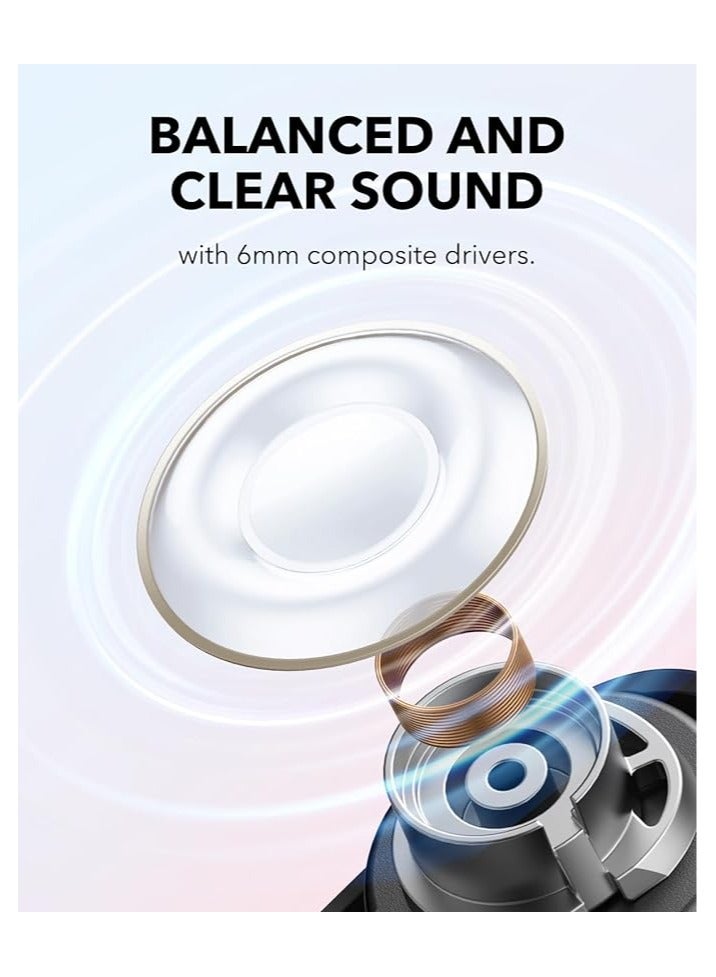 Soundcore A30i, Noise Cancelling Earbuds, Lipstick-Shaped Stylish Design, Tiny, Lightweight Comfort, Smart Noise Cancelling, Clear Sound, 24H Playtime, IP54, Wireless Earbuds, Bluetooth 5.4 White - Image 5