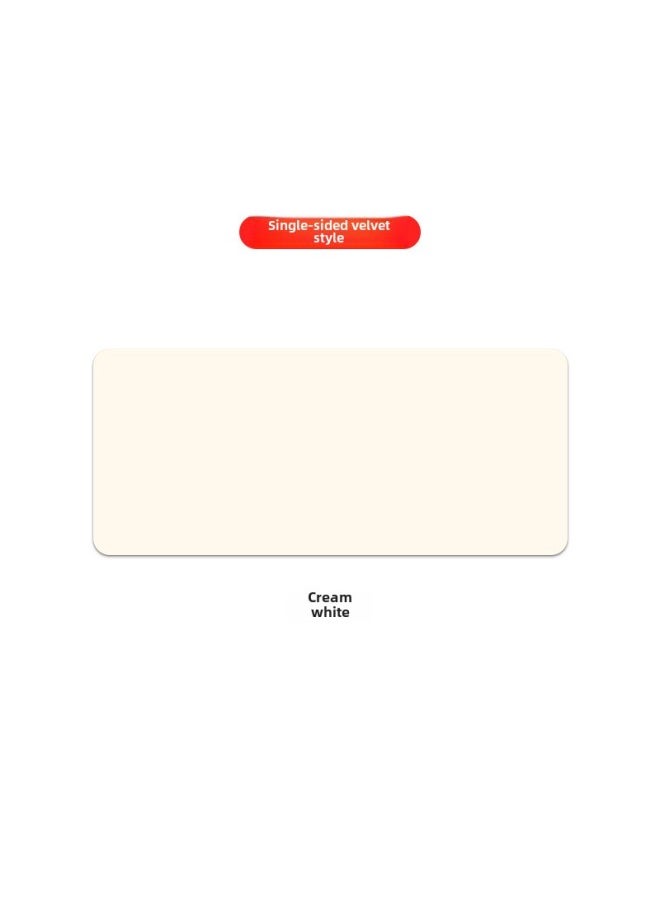 Generic - Leather Mouse Pad Oversized Office Desk Mat Waterproof Student Writing Desk Mat PU Mouse Pad Customized-Color:120*60cm-Pattern: Cream White - Image 1