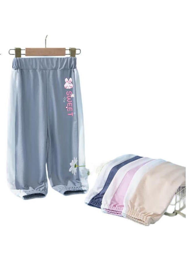 Yuzhaolin Children'S Mosquito-Repellent Pants, Summer Lightweight, For Boys And Girls, Trousers For Young Children, Long Pants, Air Conditioning Pants, Casual Pants, Side Patching - Image 2