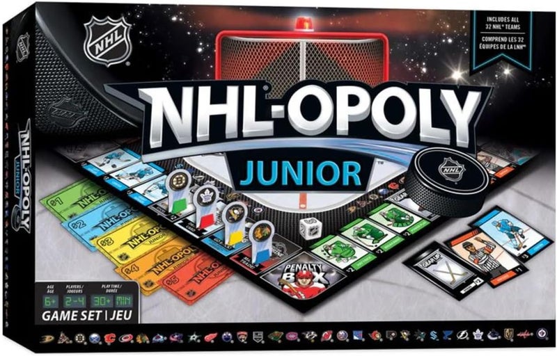 MasterPieces MasterPieces Kids  Family Board Games  NHL League Opoly Jr  Officially Licensed Board Games for Kids  Family - Image 1