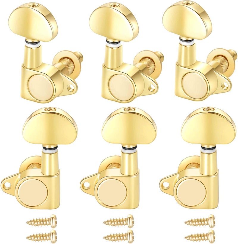 Gusnilo Guitar Tuner Pegs 1set 3l3r Grover-style Guitar Tuner Grover Tuners Head Gold - Image 1