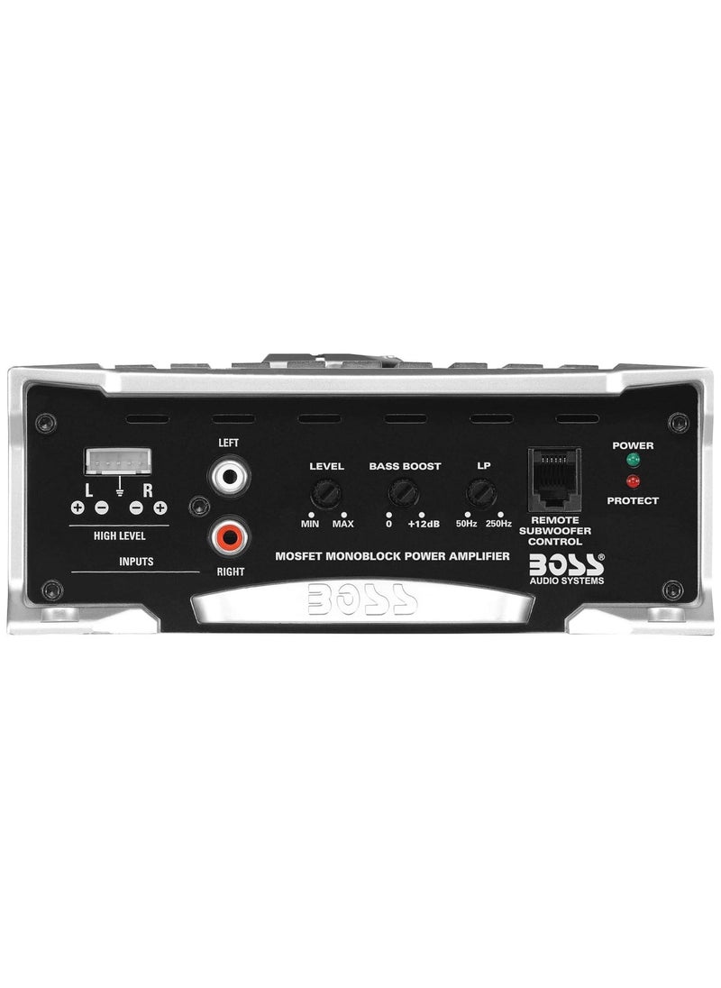 BOSS AUDIO SYSTEMS - BOSS Audio Systems AR2000M Monoblock Car Amplifier - 2000 Watts, 2-4 Ohm Stable, Class A-B, Mosfet Power Supply - Image 1