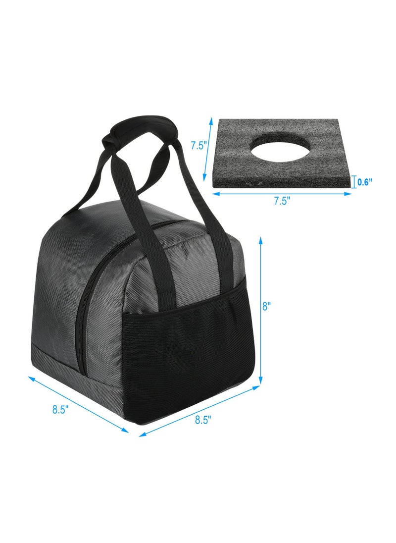 Generic Bowling Ball Tote Bowling Bag with Padded Ball Holder with Large Accessory Pocket Fits as Add One Bowling Ball Bag to Roller Bag Fits Also as Single Pair of Bowling Shoes  - Image 4