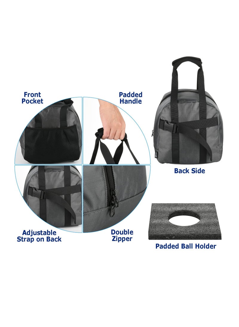 Generic Bowling Ball Tote Bowling Bag with Padded Ball Holder with Large Accessory Pocket Fits as Add One Bowling Ball Bag to Roller Bag Fits Also as Single Pair of Bowling Shoes  - Image 5