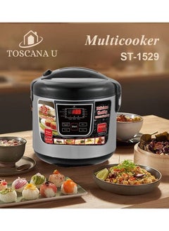 TOSCANA U 6-liter electric pressure cooker, 12 functions, 900 watts, black/grey  - Image 4