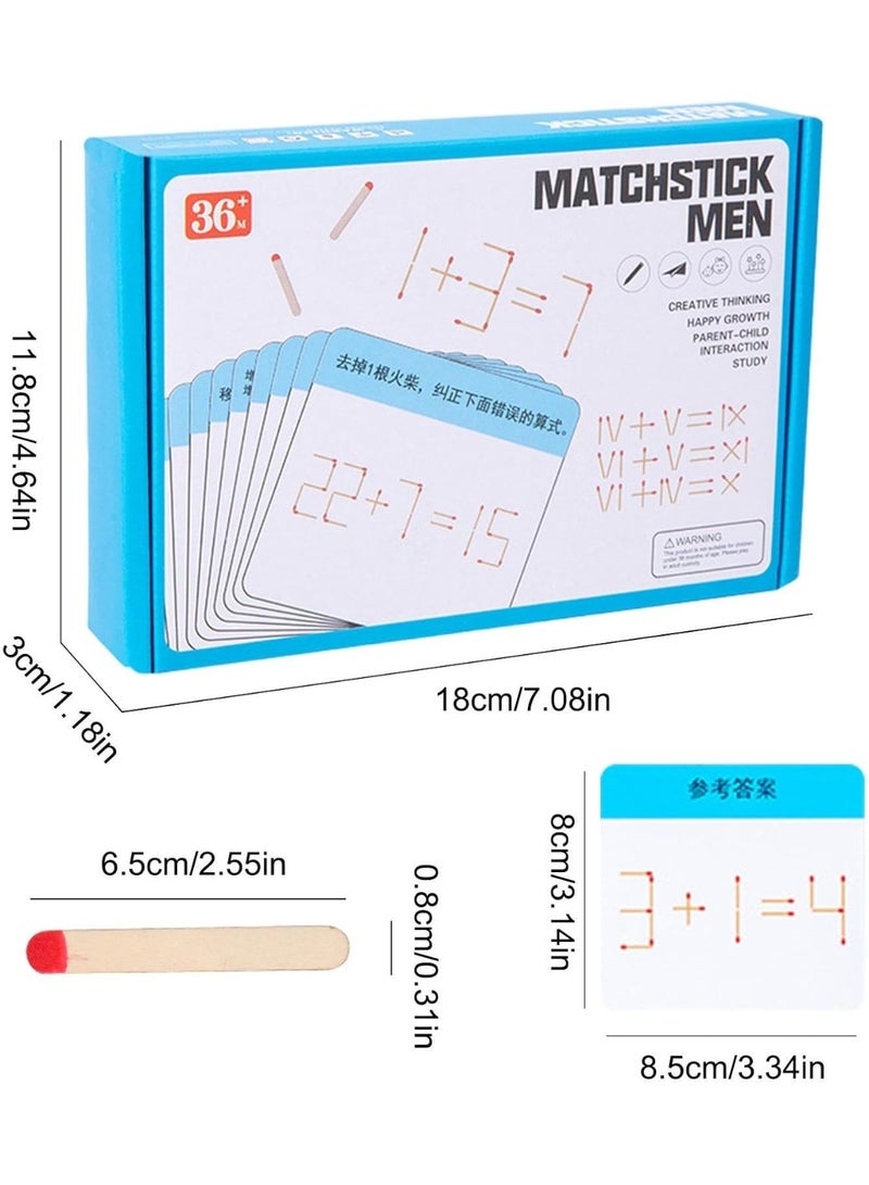 Matchstick Puzzle Game, Moving Wooden Matchstick for Logical Thinking, Brain Teaser Toys, Wooden Mobile Match Games Kids Olympic Geometric Thinking Logic... - Image 4