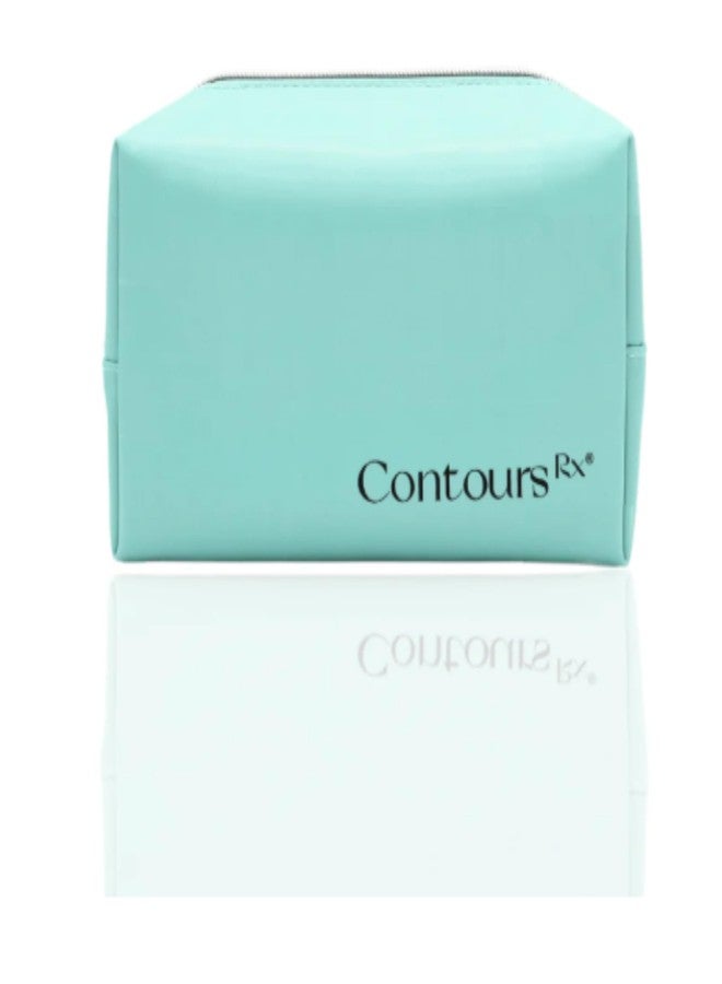 Contours Rx Cosmetic Bag - Travel Makeup Organizer Pouch, Soft Pillow-Like Design, Compact & Durable Storage for Essentials, Perfect for Purse, Work, or Travel - Aqua Blue, 2.7 oz - Image 1