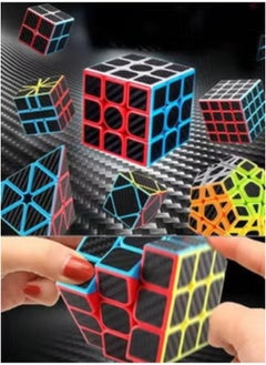NIBEMINENT Speed Cube Set,,5-Piece Rubik's Cube Set 2x2 3x3 5x5 Pyramid Skewb 3D Speed Cube Game,Twisty Puzzle Toy Gift For Kids Adults, Speed Cubing Beginners Or Puzzle Enthusiasts  - Image 1
