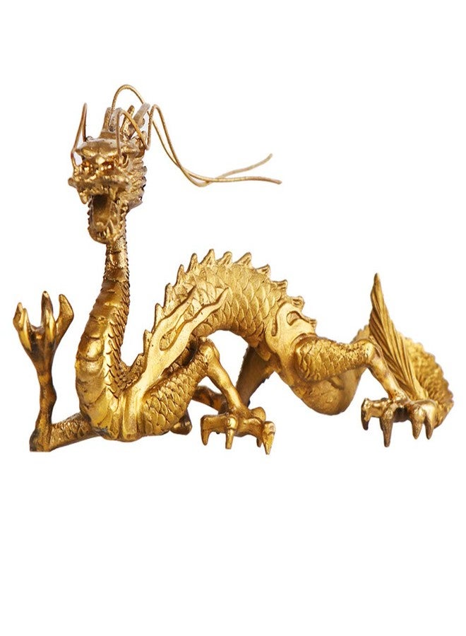 FUNSXBUG Chinese Feng Shui Dragon Brass Statue Sculpture Home Office Decoration Tabletop Decor Ornaments for Wealth and Success Good Lucky Gifts - Image 2