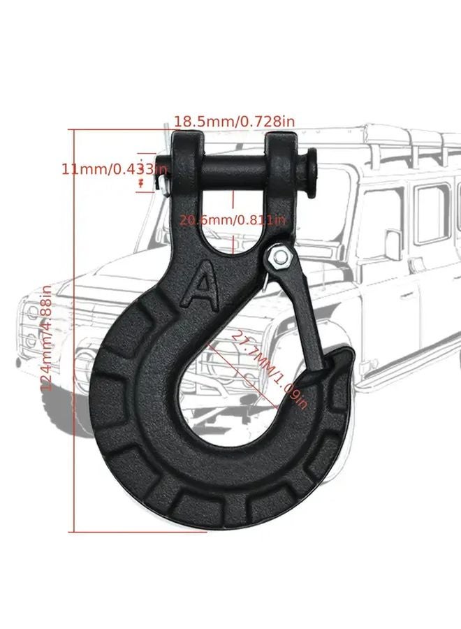 Matte Black Heavy Duty Off Road Tow Hook Adjustable Winch Snatch Hook For Trucks Jeeps - Image 3