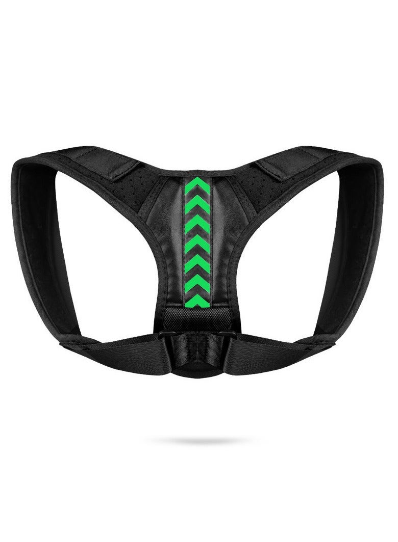 Back clavicle strap, adjustable corrector for men and women, anti hunchback posture strap, comfortable and adjustable corrector strap (XL, Black)