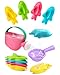 Fajiabao Bath Toys for Kids Ages 13 Toddler Bath Toys Mold Free for 24 Stacking Boat Water Table Pool Sand Bathtub Sensory Toys for Girls Boys Gifts 6 PCS Color Random - Image 3