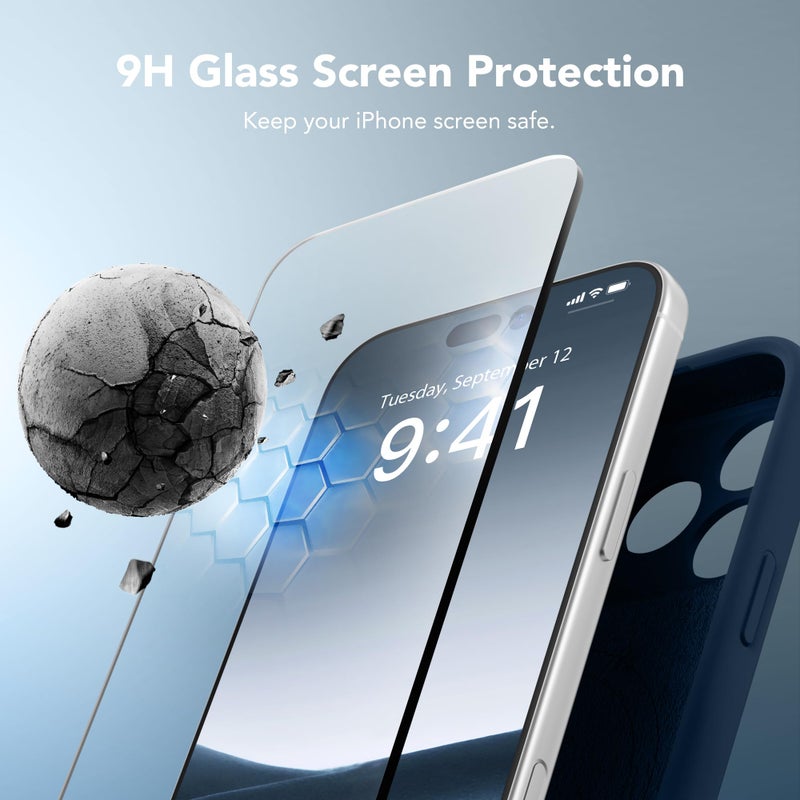 SuydanBox Magnetic for iPhone 17 Pro Max Case, Compatible with MagSafe, [Full Camera Protection][Screen Protector] Silicone Shockproof Protective Phone Case for iPhone 17 Pro Max 6.9", Cobalt Blue - Image 4
