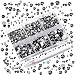 AD Beads 4300 Pieces Flat Back Nail Art Rhinestones Round Beads 6 Sizes (2-6.5mm) with Storage Organizer Box,Rhinestones Picking Pen for Nail Art Phone Decorations Crafts DIY (Black) - Image 2