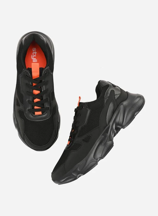 Styli Chunky Sole Lace Up Sneakers