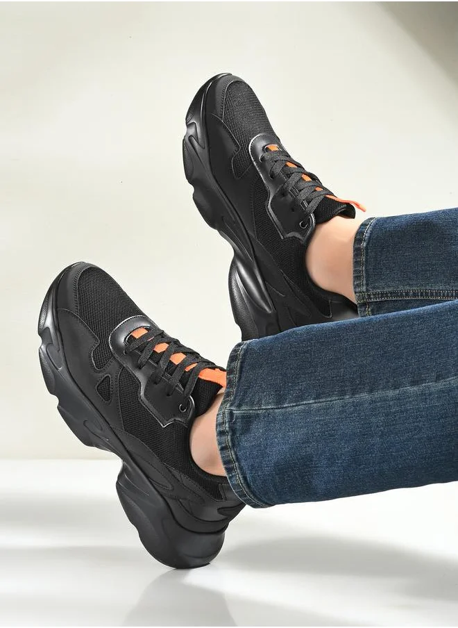 Styli Chunky Sole Lace Up Sneakers