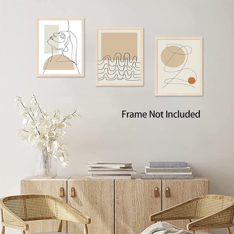 LIYAOLI Boho Botanical Wall Art Prints for Wall Decor 8X10 Inch Set of 6 Unframed Plant Line Art Wall Decor Mid Century Modern Wall Decor for Bedroom Aesthetic Maximalist Decor - Image 3