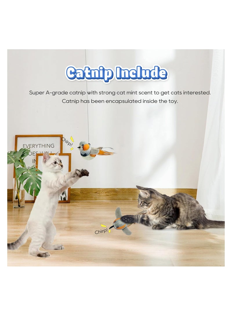 SOLARAE Interactive Cat Toy Cat Toys Hanging Bird Retractable Cat Teaser Toy Vivid Chirping Interactive Catnip Toys for Indoor Cats Kitten Play Chase Exercise - Image 5