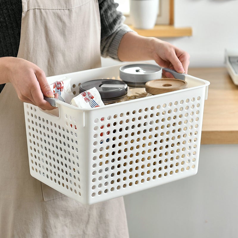 Plastic Storage Basket Desktop Sundry Storage Box Rectangular Kindergarten Snack Toy Storage Basket Storage Small Basket - Image 3