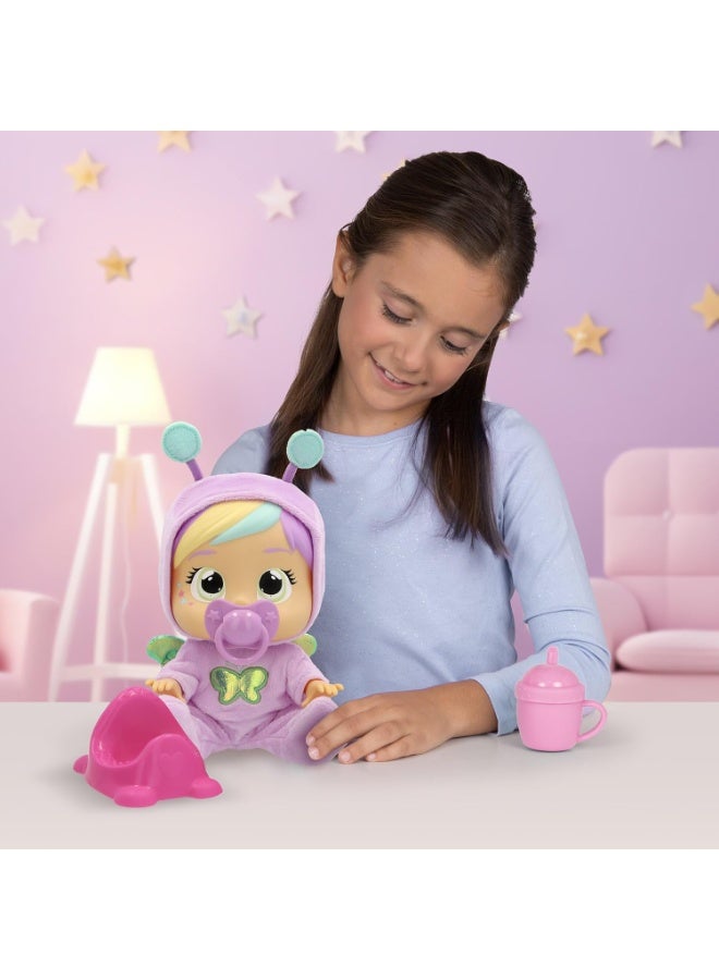Cry Babies Loving Care Susi Interactive Baby Doll – Cries Real Tears with Soft Alien Outfit, Includes Potty, Cup & Pacifier Accessories, Nurturing Role Play Toy, Perfect Gift for Kids - Image 3
