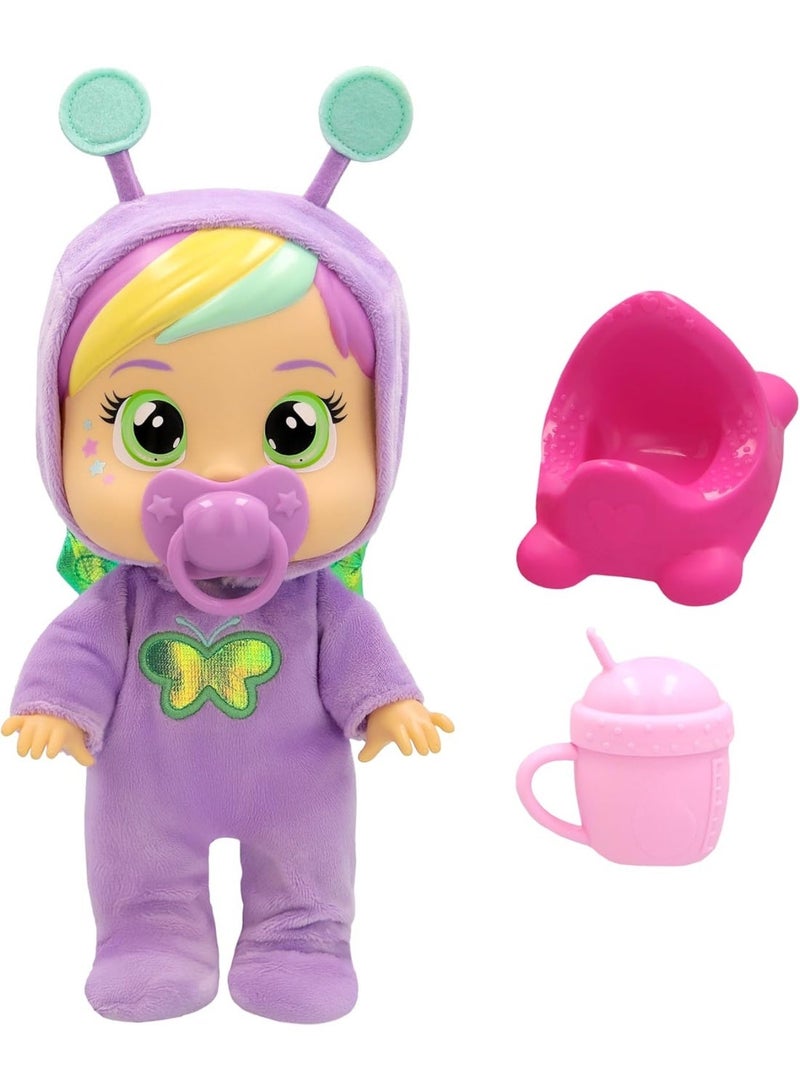Cry Babies Loving Care Susi Interactive Baby Doll – Cries Real Tears with Soft Alien Outfit, Includes Potty, Cup & Pacifier Accessories, Nurturing Role Play Toy, Perfect Gift for Kids - Image 4