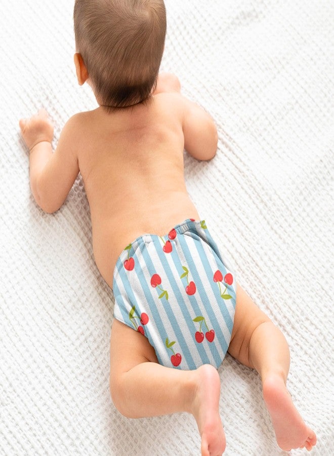 Cocoon Care Bamboo Cotton Baby Nappy Pack of 3 | Soft, airable and reusable cloth diapers | Newborn Essentials for Boys and Girls | Printed Wrapping Style Nappies | 0-3 M - Image 5
