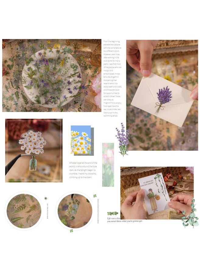 Maxleaf 48 Sheets Vintage Plants Flowers Stickers Pack for Scrapbooking Junk Journals Bullet Journals Plants Planners, Roses Daisy Eucalyptus Fern Stickers for Natural Crafts - Image 5