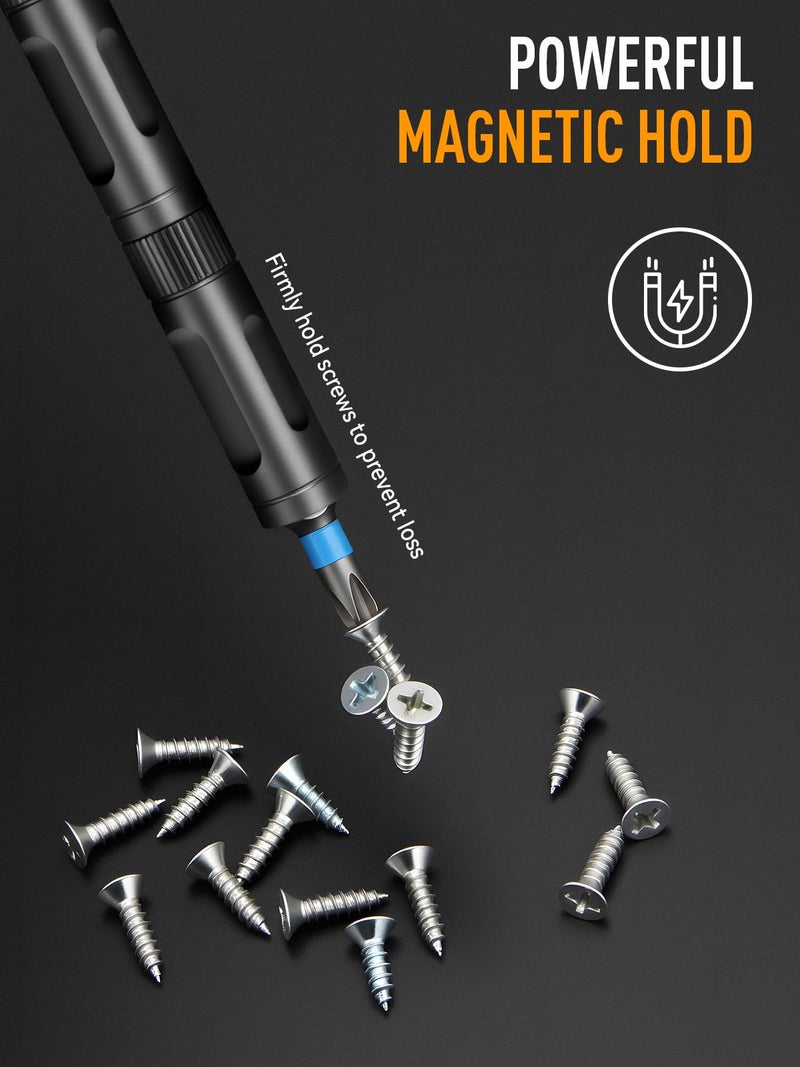 DISEN 68 in 1 Ratcheting Screwdriver Set, 58-Tooth T-Handle with Magnetic Pickup & Pad, 42 S2 Steel Bits, Magnetic Case, Repair Kit for Electronics, Laptop, PC, Game Console, Furniture, Bike - Image 4