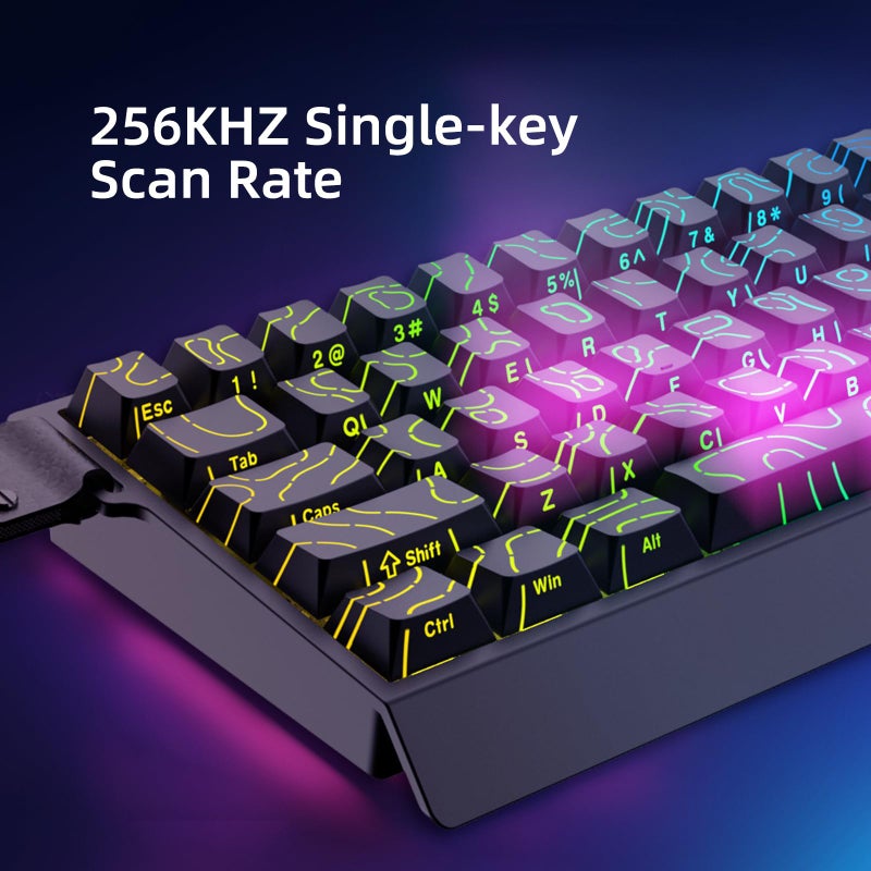IROK Mer68 Wired 68 Keys, Magnetic Switch Mechanical Keyboard, 8KHZ Polling Rate/Latency As 0.125MS/256KHZ Single Key Scan Rate/ARGB/ï¼ŒHot Swappable Gaming Keyboard(Black) - Image 4