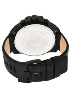 DIESEL Men's Round Shape Leather Band Chronograph Wrist Watch 51 mm - Black - DZ4323  - Image 3
