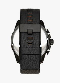 DIESEL Men's Round Shape Leather Band Chronograph Wrist Watch 51 mm - Black - DZ4323  - Image 2