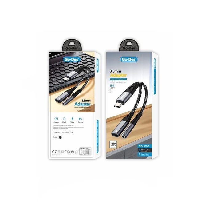 Mcdodo Go Des GD-UC162 2-in-1 Type-C Charging & Audio Cable – Seamless Connectivity - Image 3