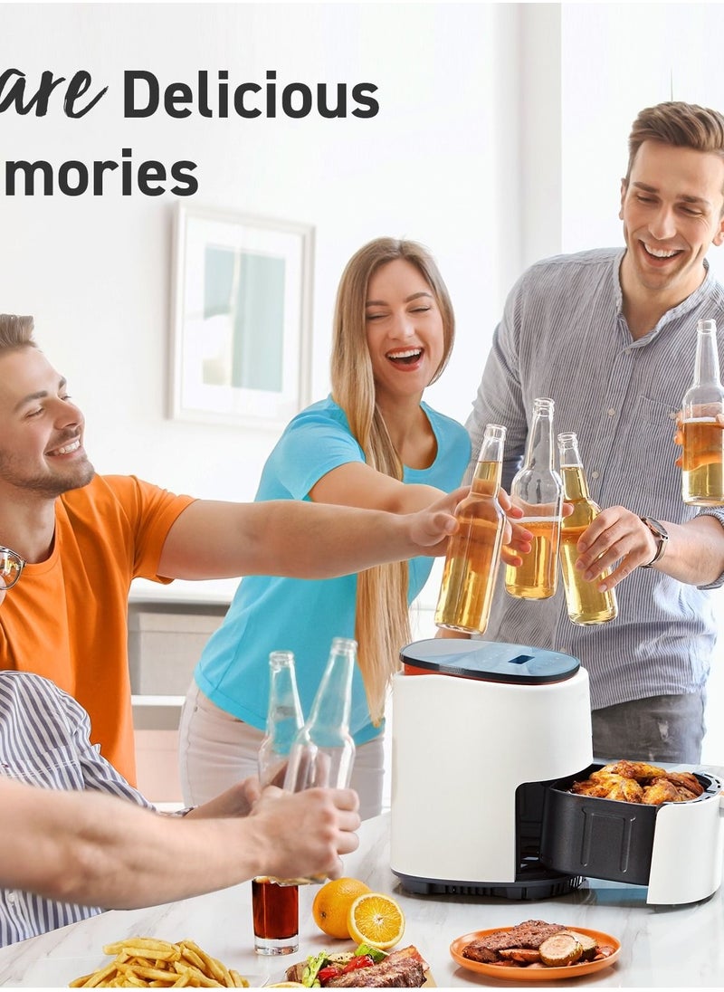 COSORI - Digital Air Fryer CAF-LI401S-WHT 3.8L .Nonstick Basket Cooker One-LED Display with One Touch Operation, 7 Functions and Smart Phone notifications - GREY - Image 1