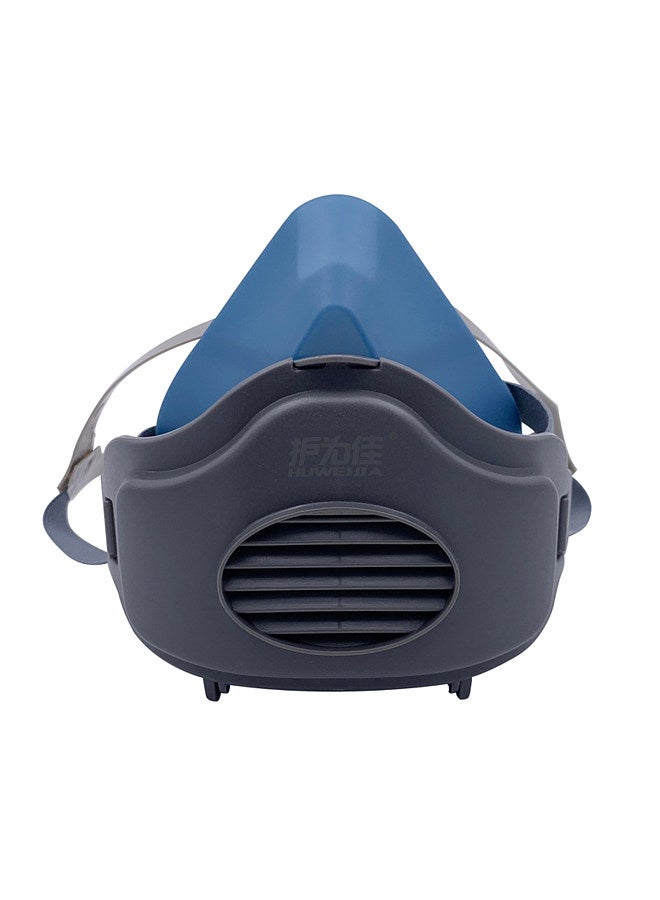 3200 Dust Mask Reusable Half Face Cover Respirator Mask with Filter Cotton KN95 Dust-Proof Mask Suitable for Industry, Dust Prevention, Grinding, Decoration and Coal Mine Blue  - Image 1