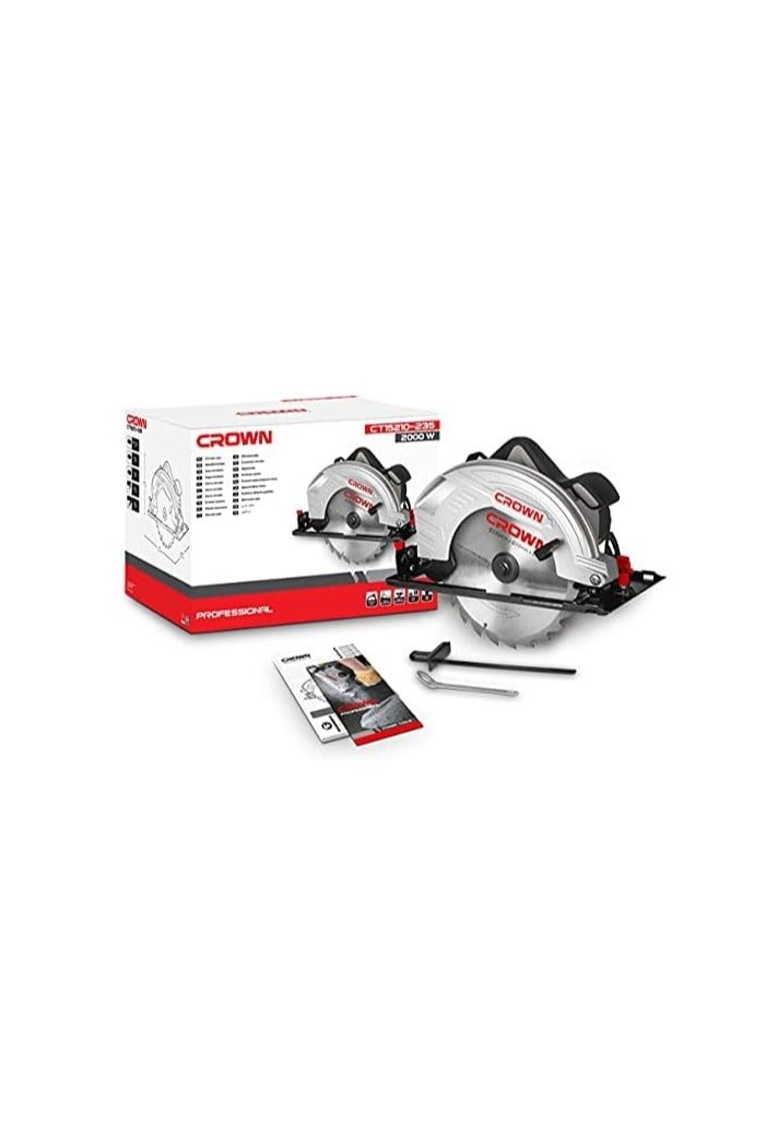 CROWN CT15210-235  circular saw 2000Watt - Image 4