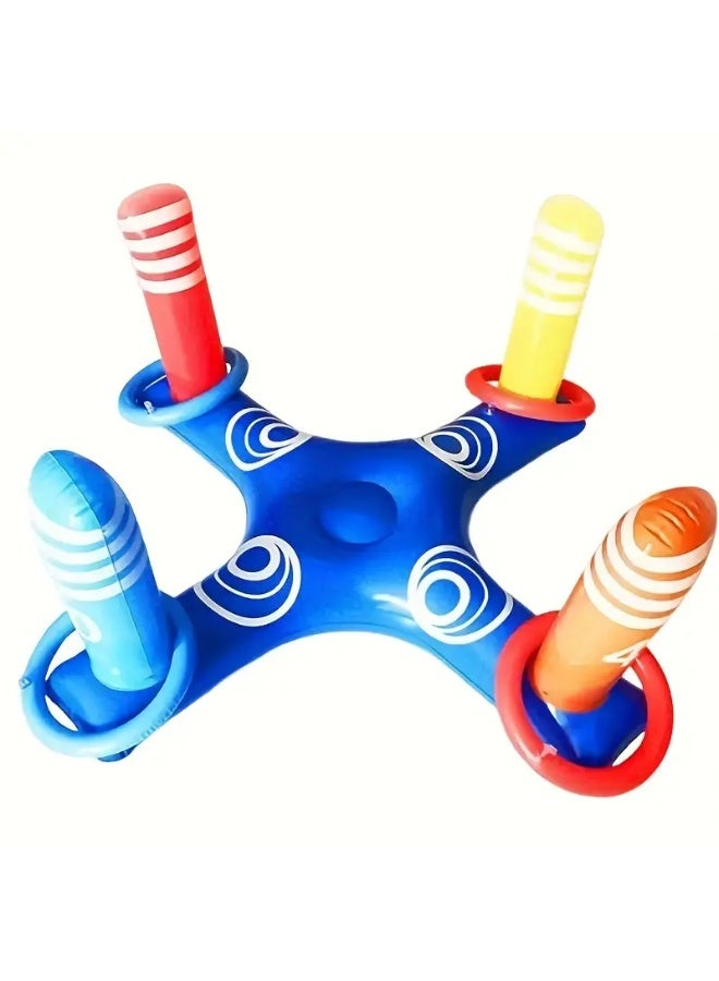 Goolsky 5pcs Inflatable Ring Set - Colorful PVC Water Floats for Pool Parties, Outdoor Games & Summer Fun, Perfect for Water Games and Pool Parties, Pool Party Accessories | Playful Pool Decor | Durable Water Floats, Pool Floats - Image 2