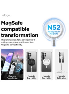 Elago Magnetic Hybrid for Samsung Galaxy S25 Ultra Case Cover compatible with MagSafe - Transparent  - Image 3