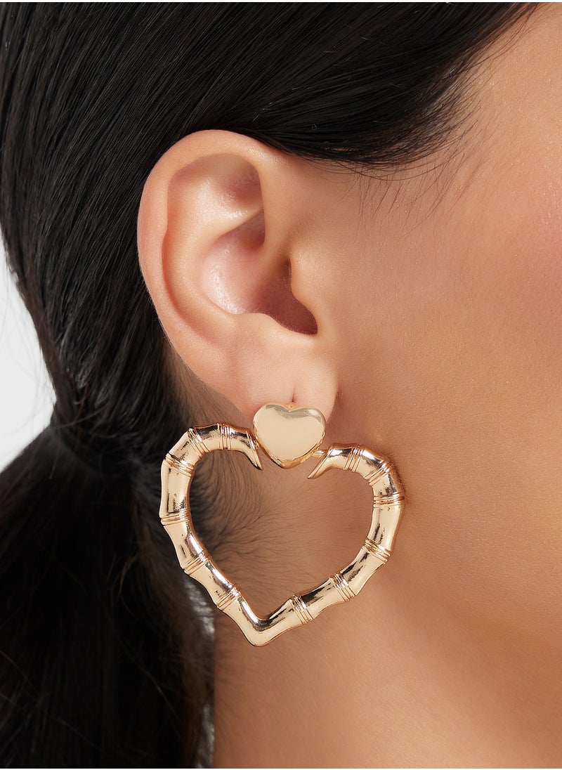 Ginger Heart Stud Earrings  - Image 3