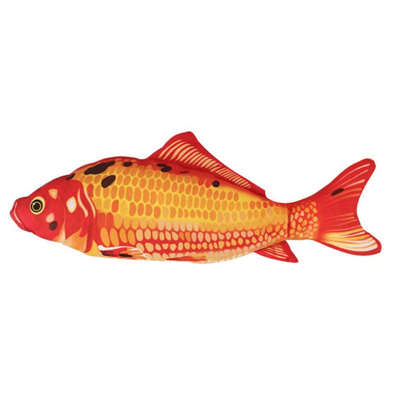 Electric Cat Fish Toy: 10in Bite Resistant Plush - USB Rechargeable Moving Fish for Indoor Cats,Kittens & Hunting Instimulation - Image 3