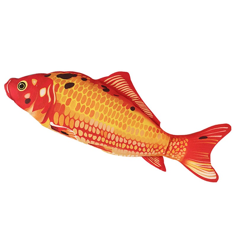 Electric Cat Fish Toy: 10in Bite Resistant Plush - USB Rechargeable Moving Fish for Indoor Cats,Kittens & Hunting Instimulation - Image 2
