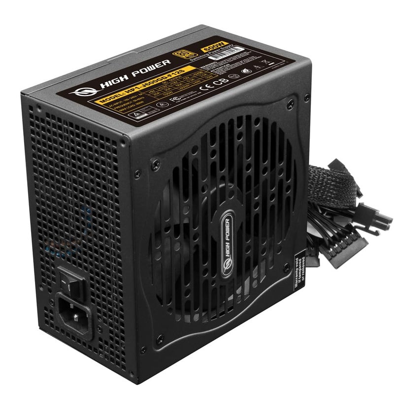 HIGH POWER 600W Power Supply, 80 Plus Gold Certified PSU, Continuous Power with 120mm Whisper Quiet Fan, ATX 12V V2.3/EPS 12V Active PFC Reliable Performance, Energy-Efficient - Image 1