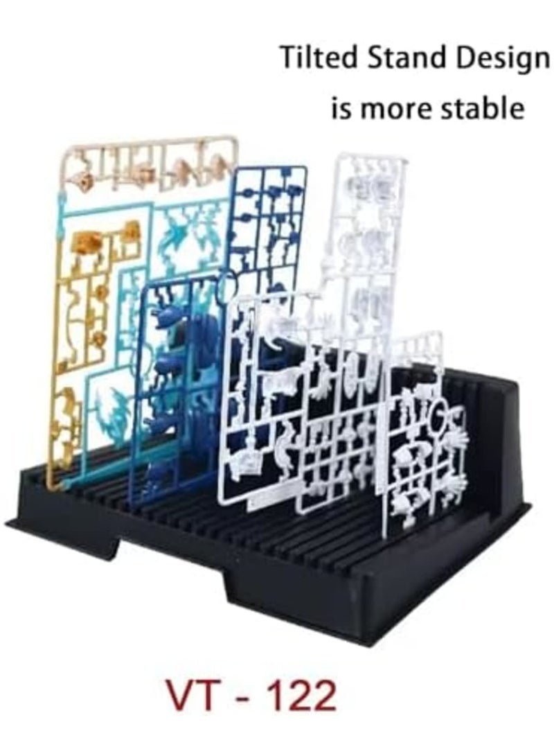 SYOSI Model Parts Organizer Rack, Multi-Slot Storage Stand for Gundam Action Figures, DIY Model Making, Plastic Tool Storage Box for HG, MG, RG Parts and Accessories - Image 2