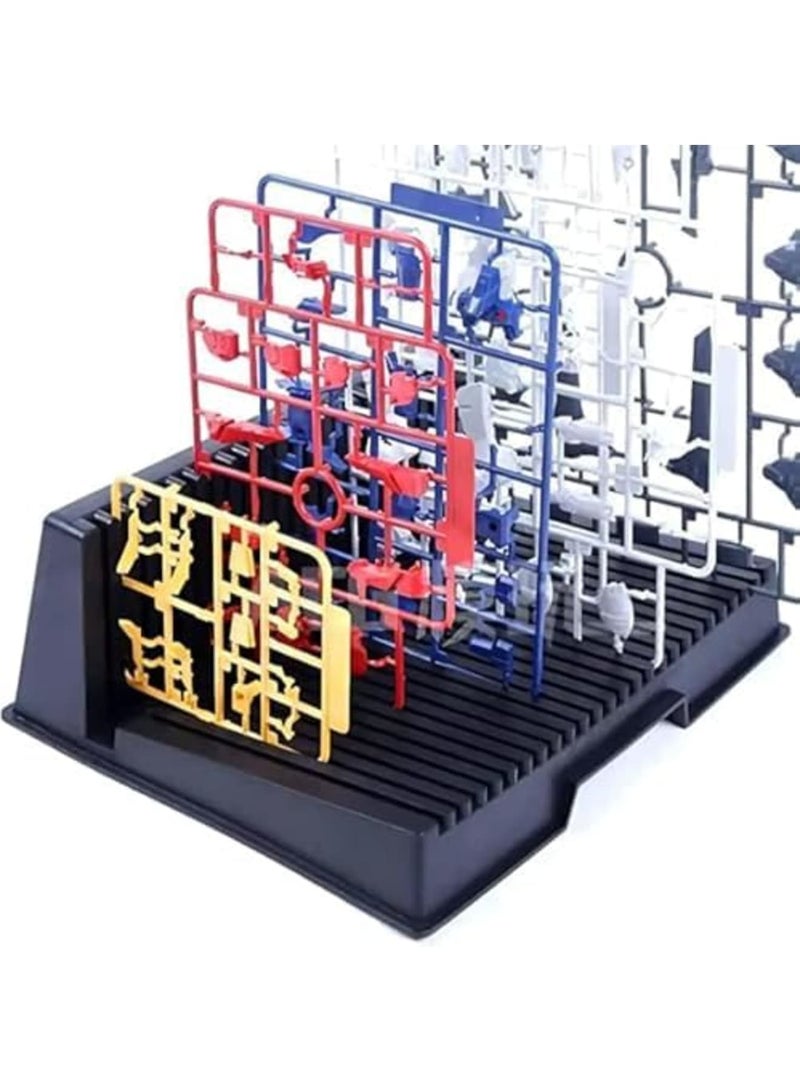 SYOSI Model Parts Organizer Rack, Multi-Slot Storage Stand for Gundam Action Figures, DIY Model Making, Plastic Tool Storage Box for HG, MG, RG Parts and Accessories - Image 1