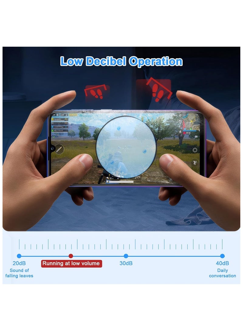 Loquat Phone Cooler for Gaming with Magnetic iPad Cooler Phone Fan Sticker Phone Clip LED Display Low Decibel Mobile Phone Radiator Compatible for iPhone/Android/Tablet/iPad/Game Controller  - Image 5