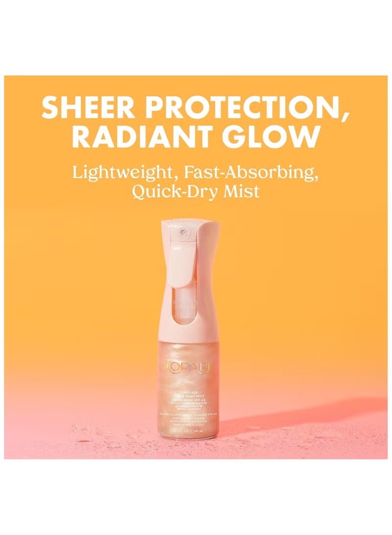Kopari Rose Gold Sunglaze Sheer Body Mist Sunscreen SPF 42, Infused with Shimmering Body Oil, Hydrating Mist, Hydrates, Brightens, Makeup Friendly, Gives Skin a Glowy Finish, Lightweight, - Image 2