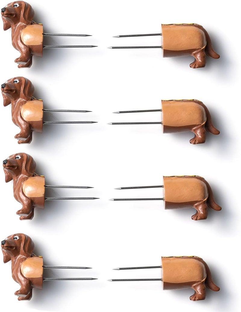 Outset Corn Holders, Dachshund Design, Set of 4 Dog Corn Handles - Image 1