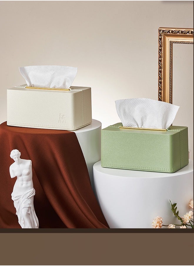 Generic Tissue Cover Rectangle Tissue Box Cover with spring lift Holder Tissue Dispenser for Home Bathroom Bedroom Dresser  - Image 5