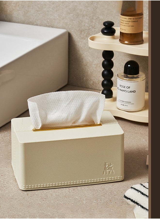 Generic Tissue Cover Rectangle Tissue Box Cover with spring lift Holder Tissue Dispenser for Home Bathroom Bedroom Dresser  - Image 2